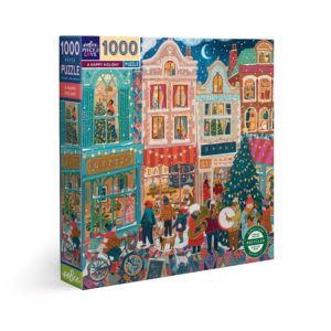 eeBoo 1000片拼圖 - 快樂假期 ( A Happy Holiday1000 Piece Puzzle )  (聖誕節Christmas)