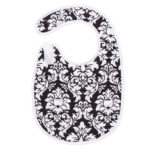 美國Baby Elephant Ears 愛乾淨圍兜 --BLACK DANDY DAMASK BIB