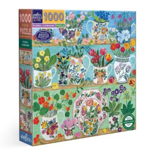 eeBoo 1000片拼圖 - Floral Cupboard 1000 Piece Puzzle 花卉櫥櫃