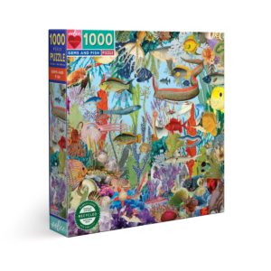 eeBoo 1000片拼圖 - 寶石與魚兒 ( Gems and Fish 1000 Piece Puzzle )