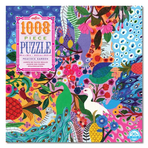 eeBoo 1008片家庭式拼圖 - 孔雀園  (Peacock garden- 1008 piece puzzle)