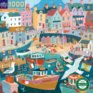 eeBoo 1000片拼圖 - 海濱港灣 ( Seaside  Harbor 1000 Piece Puzzle )