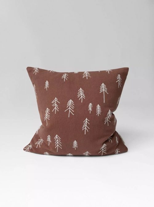 北歐設計師款 - 刺繡抱枕套 TALL CUSHION COVER, TERRACOTTA