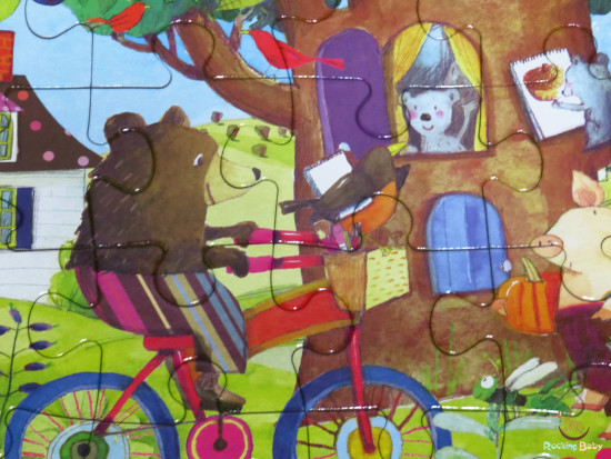 bear on bicycle