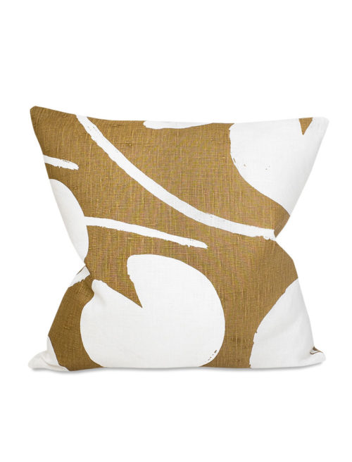 北歐設計師款 - 抱枕套 WATER LILIES CUSHION COVER, Mustard