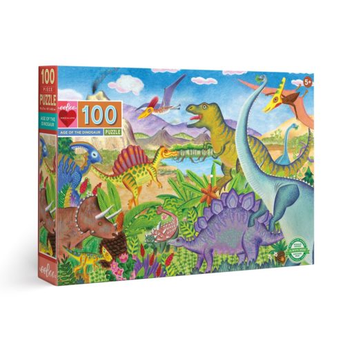eeBoo 拼圖 --Age of the Dinosaur 100 Piece Puzzle 恐龍時代拼圖 (100片)