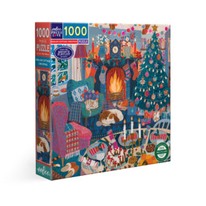 eeBoo 1000片拼圖 - 英國聖誕小屋 ( English Cottage Christmas 1000 Piece Puzzle ) (聖誕節Christmas)