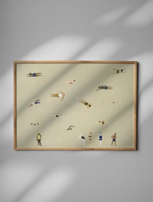 Elisabeth Dunker - 瑞典藝術家設計海報 SWIMMER POSTER, SAND  (40x50cm)